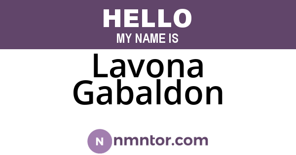 Lavona Gabaldon