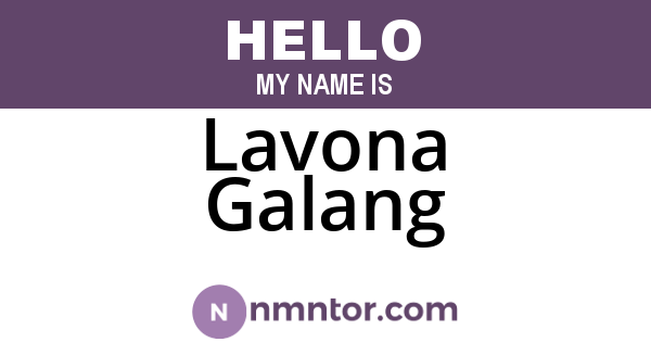 Lavona Galang