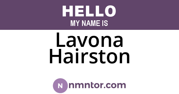 Lavona Hairston