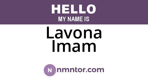 Lavona Imam