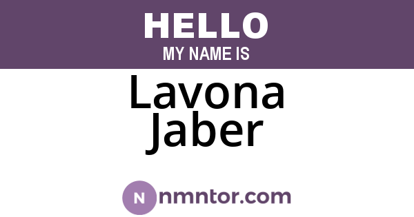 Lavona Jaber