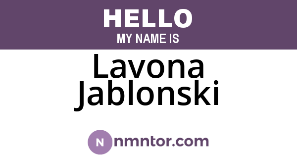 Lavona Jablonski