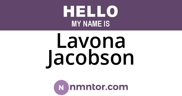 Lavona Jacobson