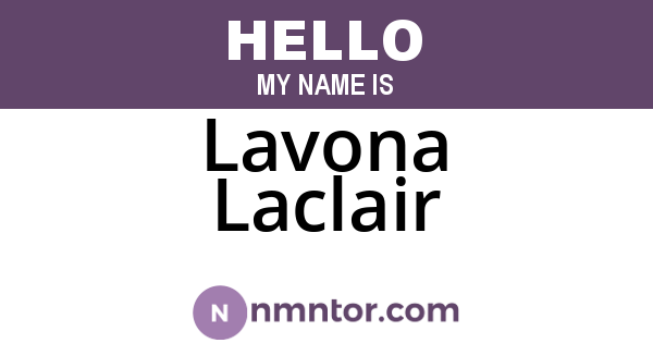 Lavona Laclair