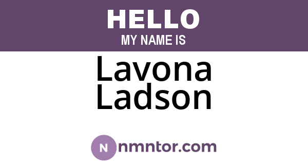 Lavona Ladson