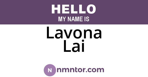 Lavona Lai