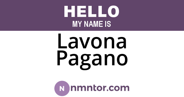 Lavona Pagano