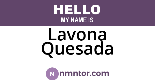 Lavona Quesada