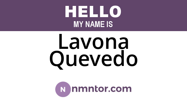 Lavona Quevedo