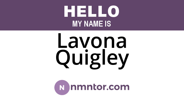 Lavona Quigley