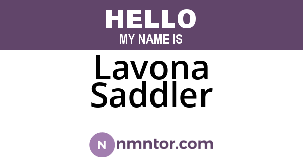 Lavona Saddler