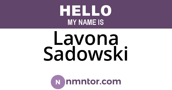 Lavona Sadowski