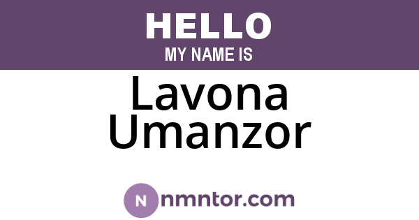 Lavona Umanzor