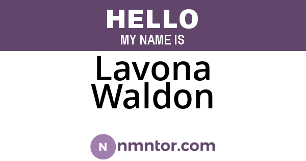 Lavona Waldon