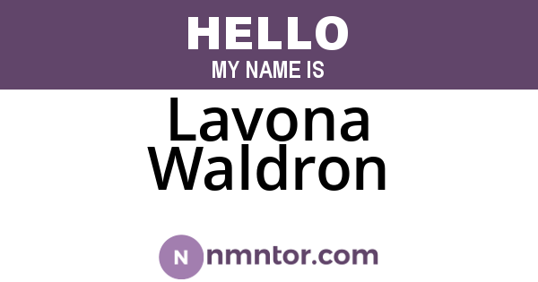 Lavona Waldron
