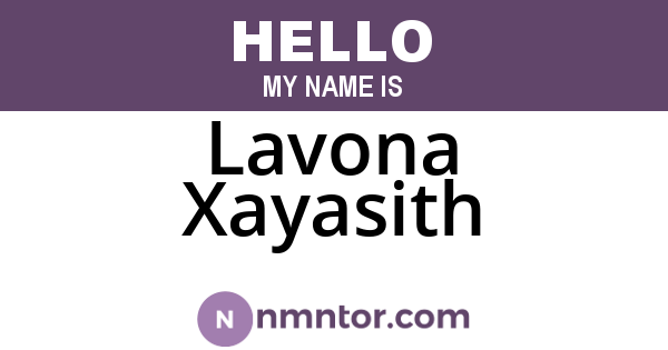 Lavona Xayasith