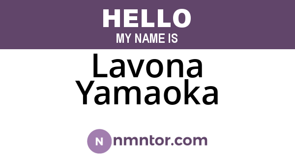 Lavona Yamaoka