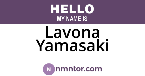 Lavona Yamasaki