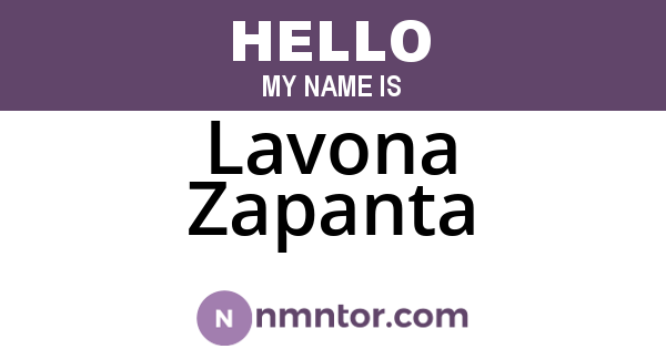 Lavona Zapanta