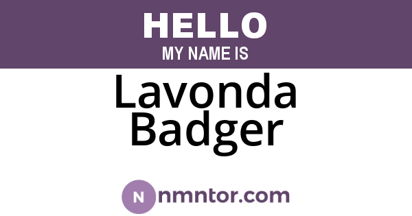 Lavonda Badger