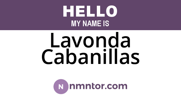 Lavonda Cabanillas