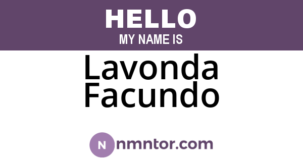 Lavonda Facundo