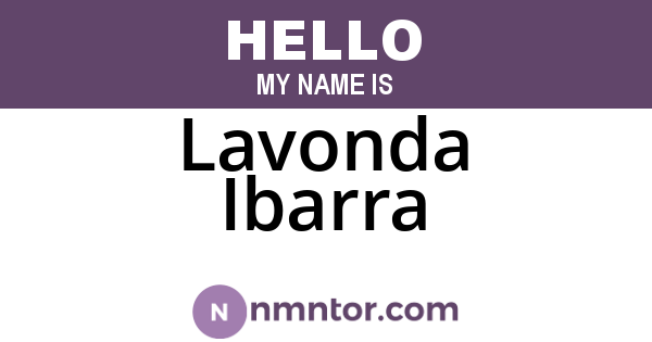 Lavonda Ibarra