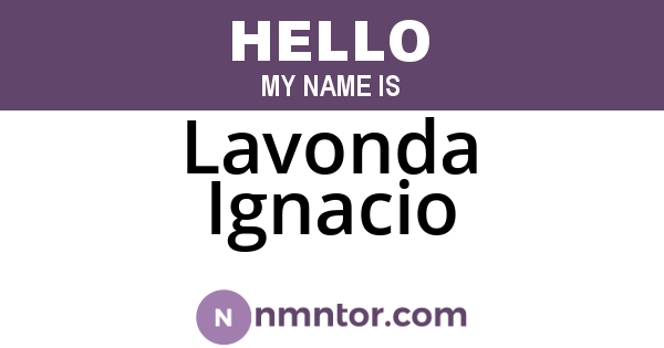 Lavonda Ignacio