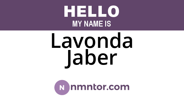 Lavonda Jaber