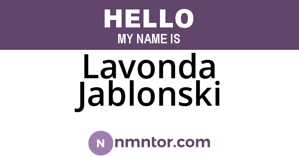 Lavonda Jablonski
