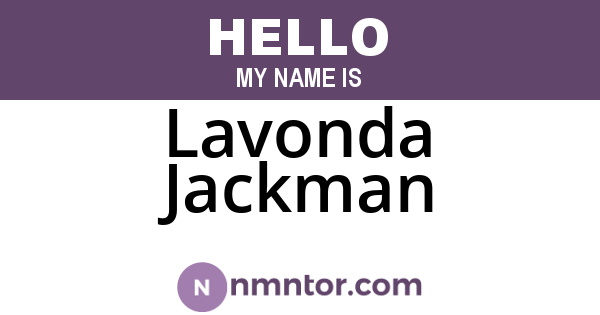 Lavonda Jackman