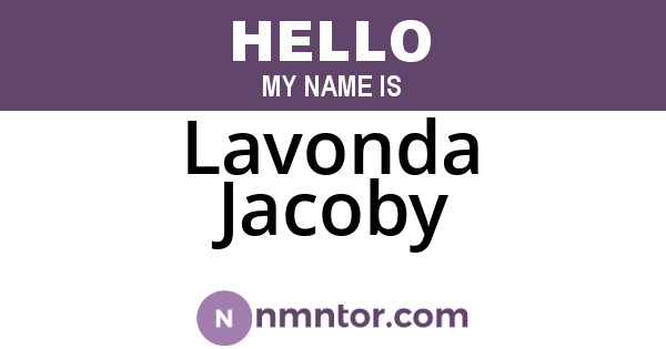 Lavonda Jacoby