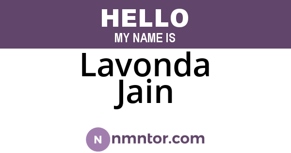 Lavonda Jain
