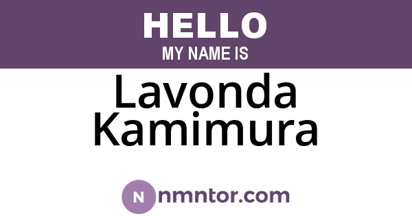 Lavonda Kamimura
