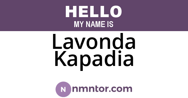 Lavonda Kapadia