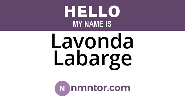 Lavonda Labarge