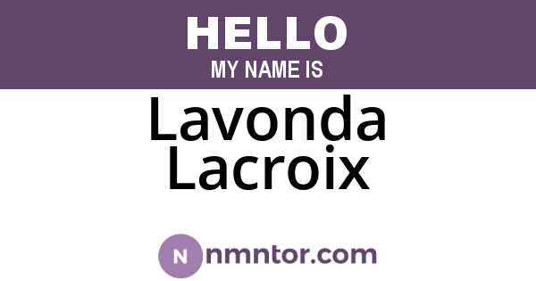 Lavonda Lacroix