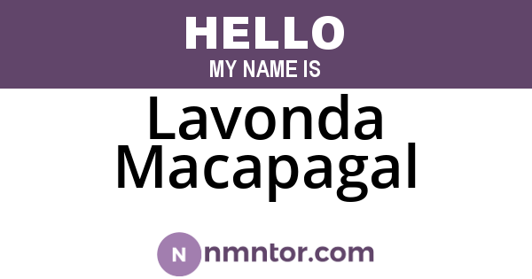 Lavonda Macapagal