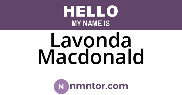 Lavonda Macdonald