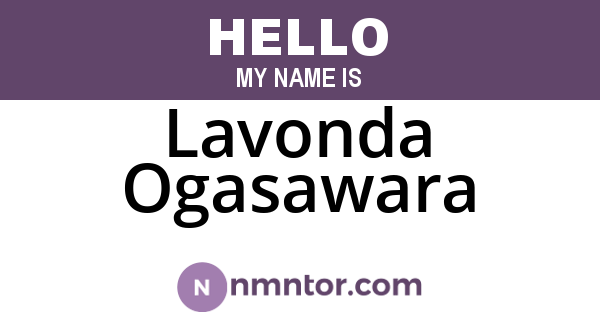 Lavonda Ogasawara