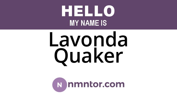Lavonda Quaker