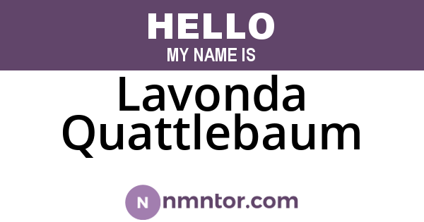 Lavonda Quattlebaum
