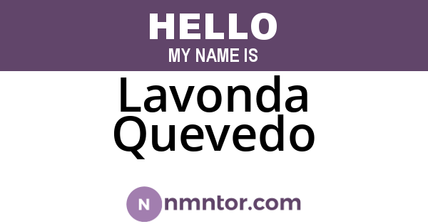 Lavonda Quevedo
