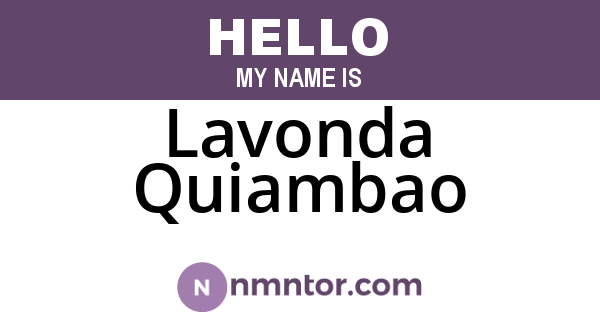 Lavonda Quiambao