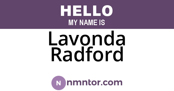 Lavonda Radford