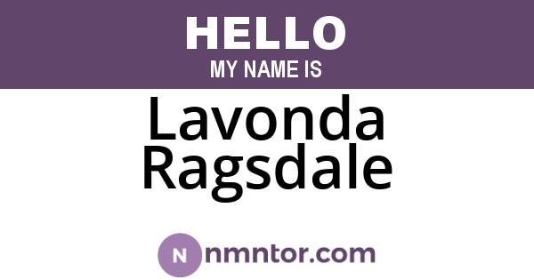 Lavonda Ragsdale