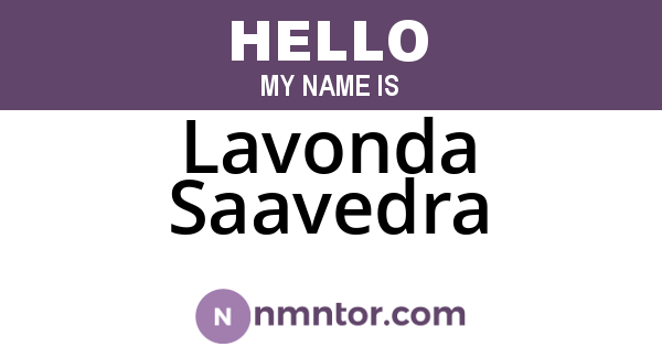 Lavonda Saavedra
