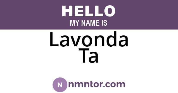 Lavonda Ta