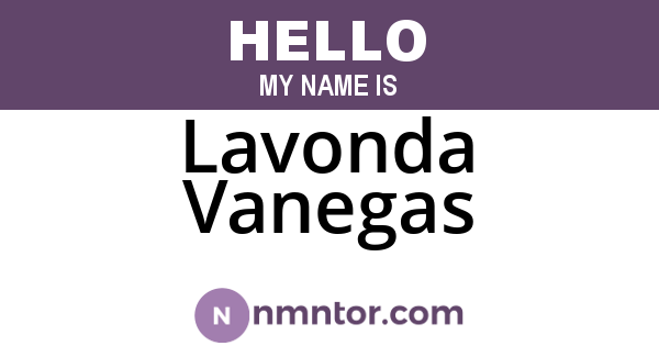 Lavonda Vanegas