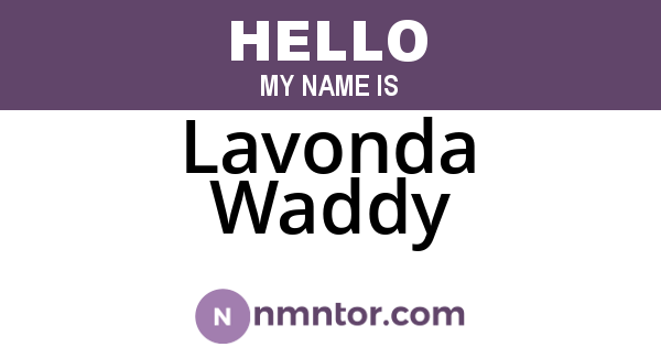 Lavonda Waddy